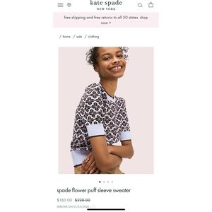 Kate Spade Spade Flower Sweater Top